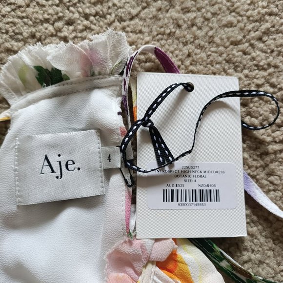 BNWT Aje Introspect High Neck Midi Dress - Size AU 4 / US 0 - Picture 5 of 14